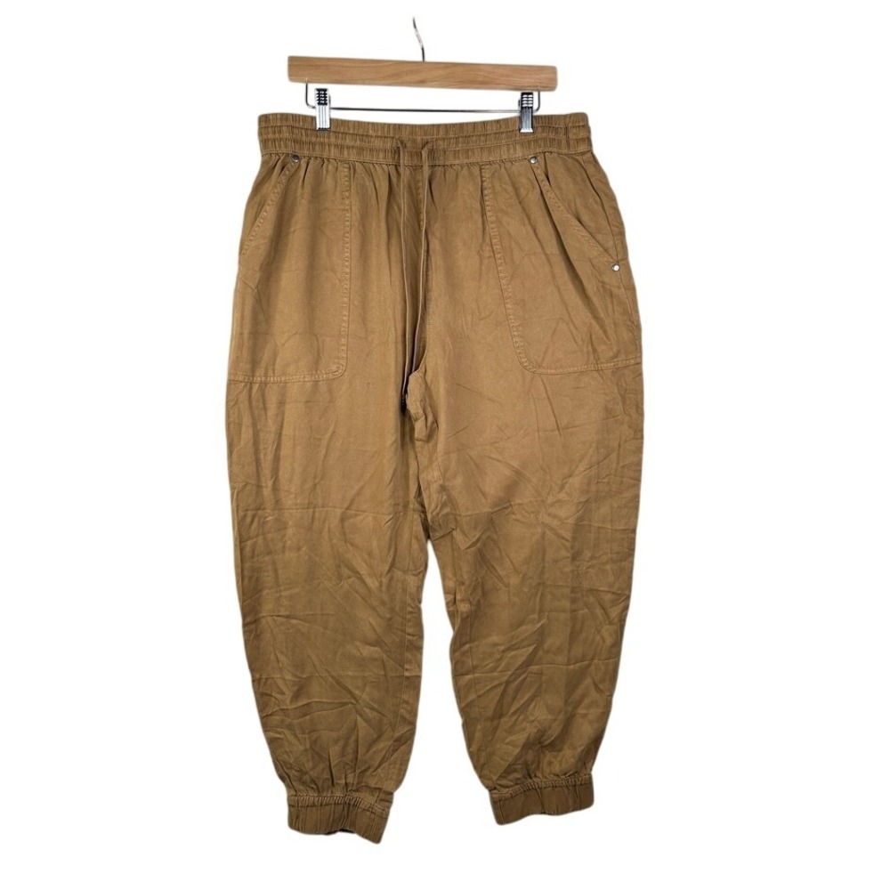 Nicole‎ Miller New York Lyocell Elastic Waist Pants size XL Tan